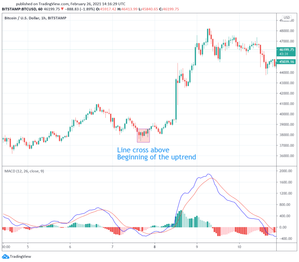 MACD uptrend in crypto